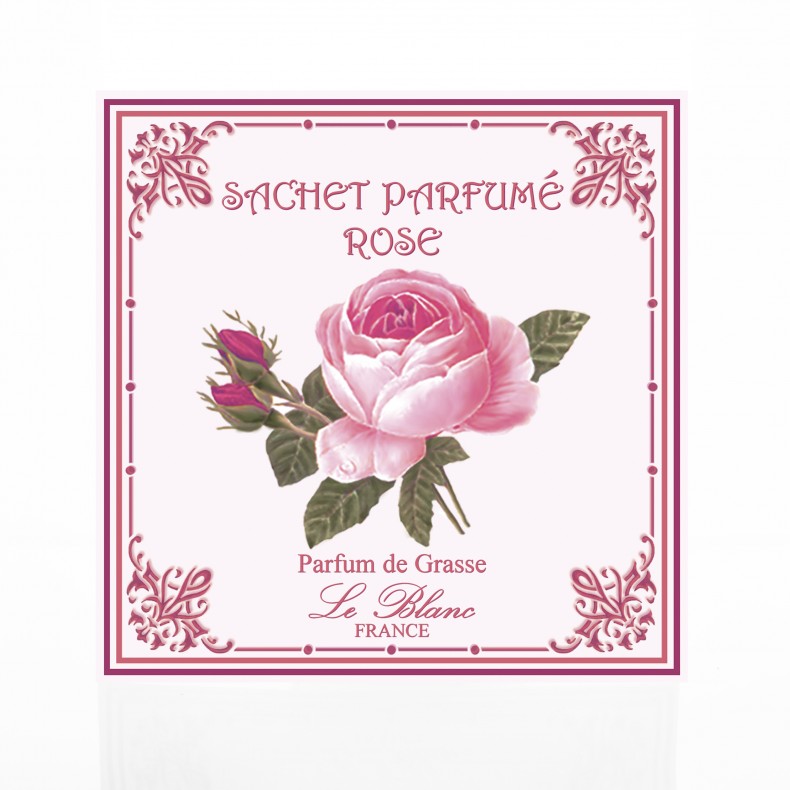Sachet parfumé fleur rose MÉDAILLON Médaillon