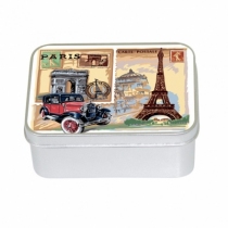 Tin Box 100g Soap PARIS Rose